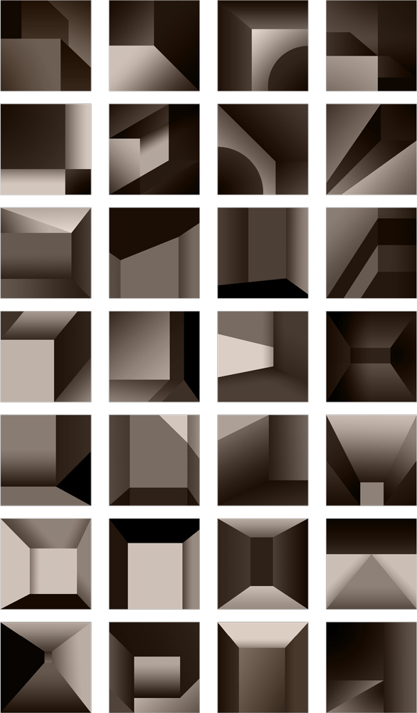 sepia geometric squares