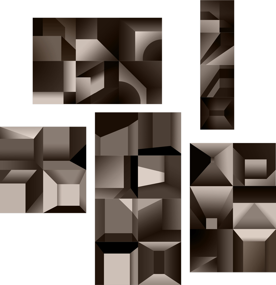 sepia geometric blocks