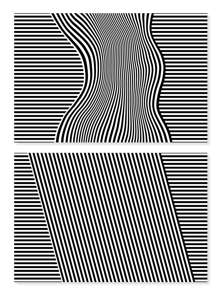 black graphic lines