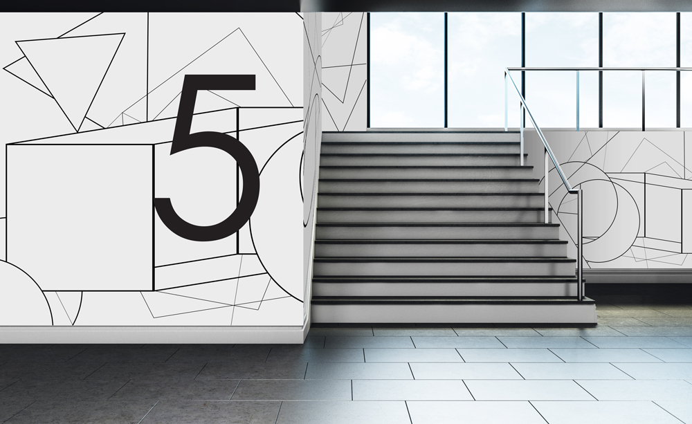 wayfinding - bw geometric